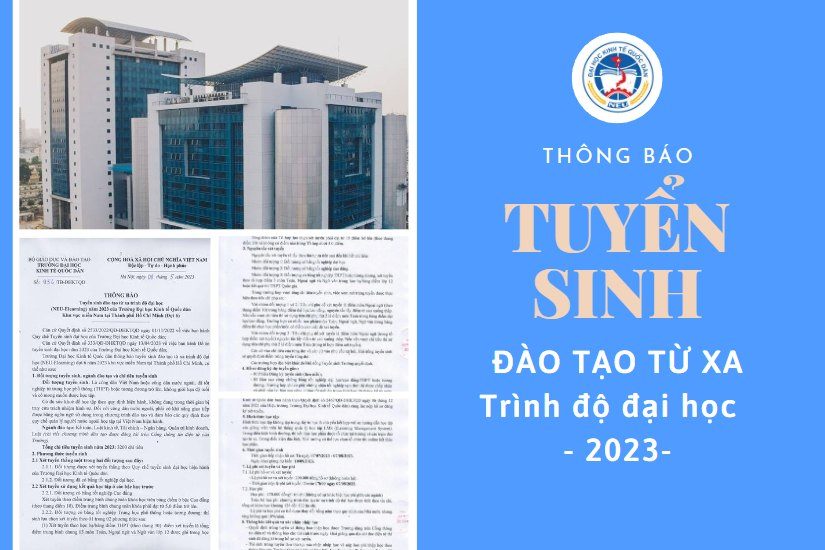THÔNG BÁO: Tuyển sinh đào tạo từ xa trình độ đại học năm 2023